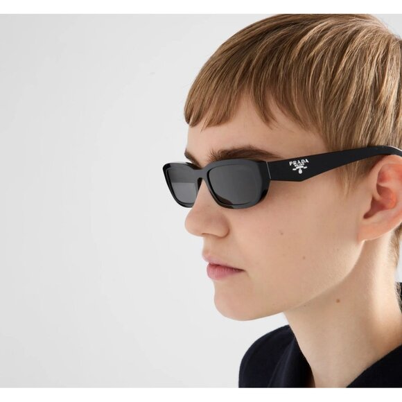 NEW PRADA PRB06SF 16K08Z UNISEX PRADA BLACK SUNGLASSES PRB06S 16K08Z - Picture 2 of 4
